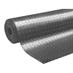 Gumová rohož mincová 3 mm – šírka 1200 mm, šedá